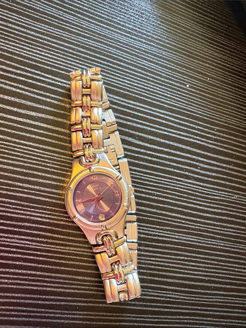 Anne Klein Silver Tone Watch with Blue Dial